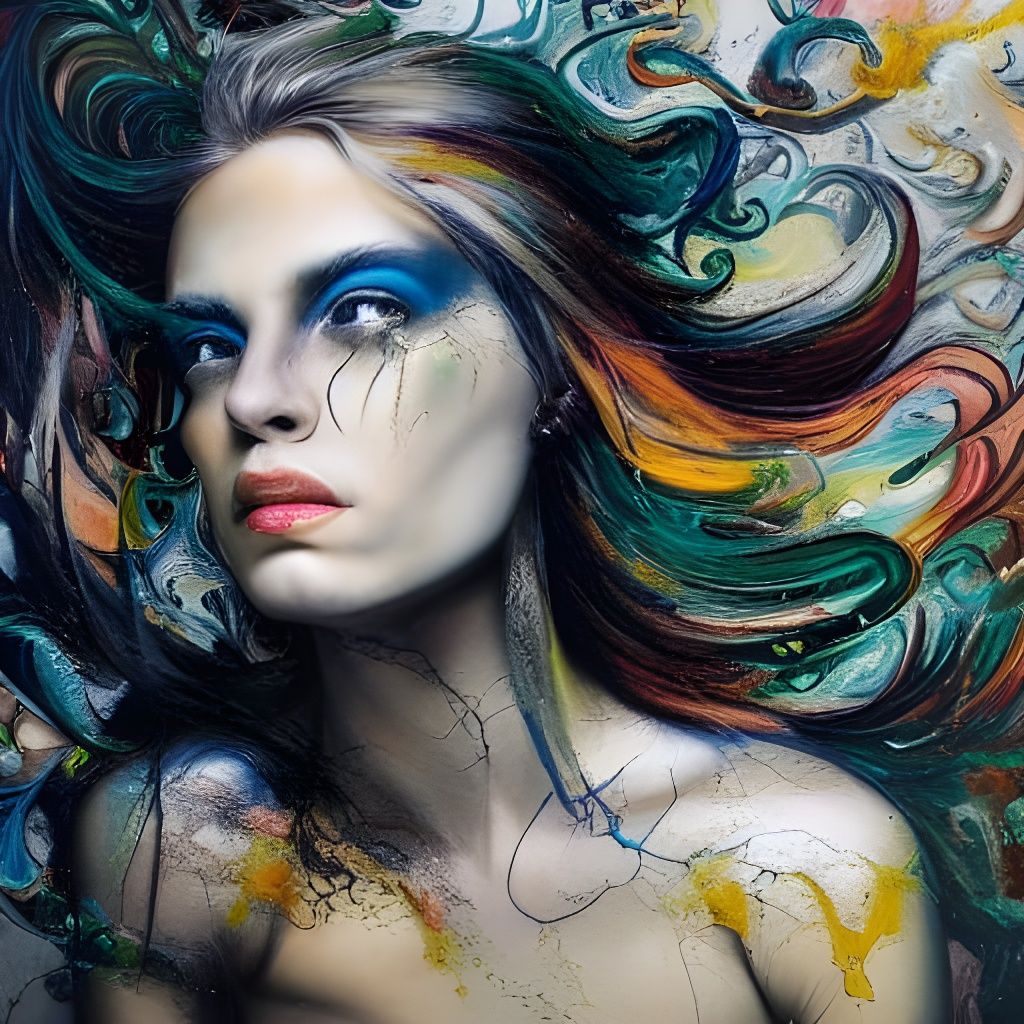 Spooky Impasto Painting of Haunting Ambassadress