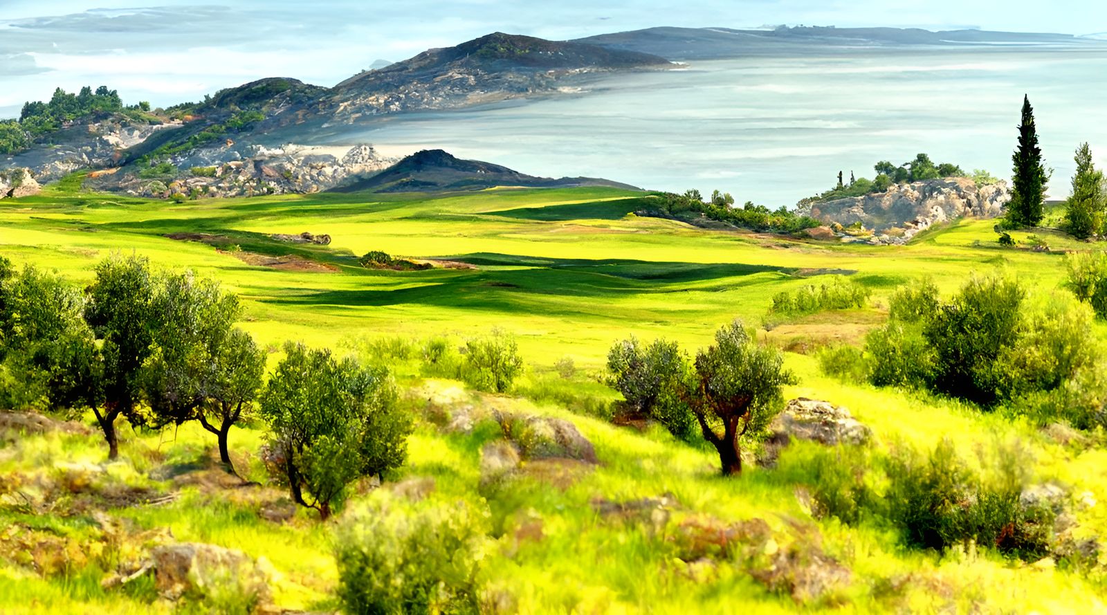 Vibrant Mediterranean Landscape in Breathtaking Detail
