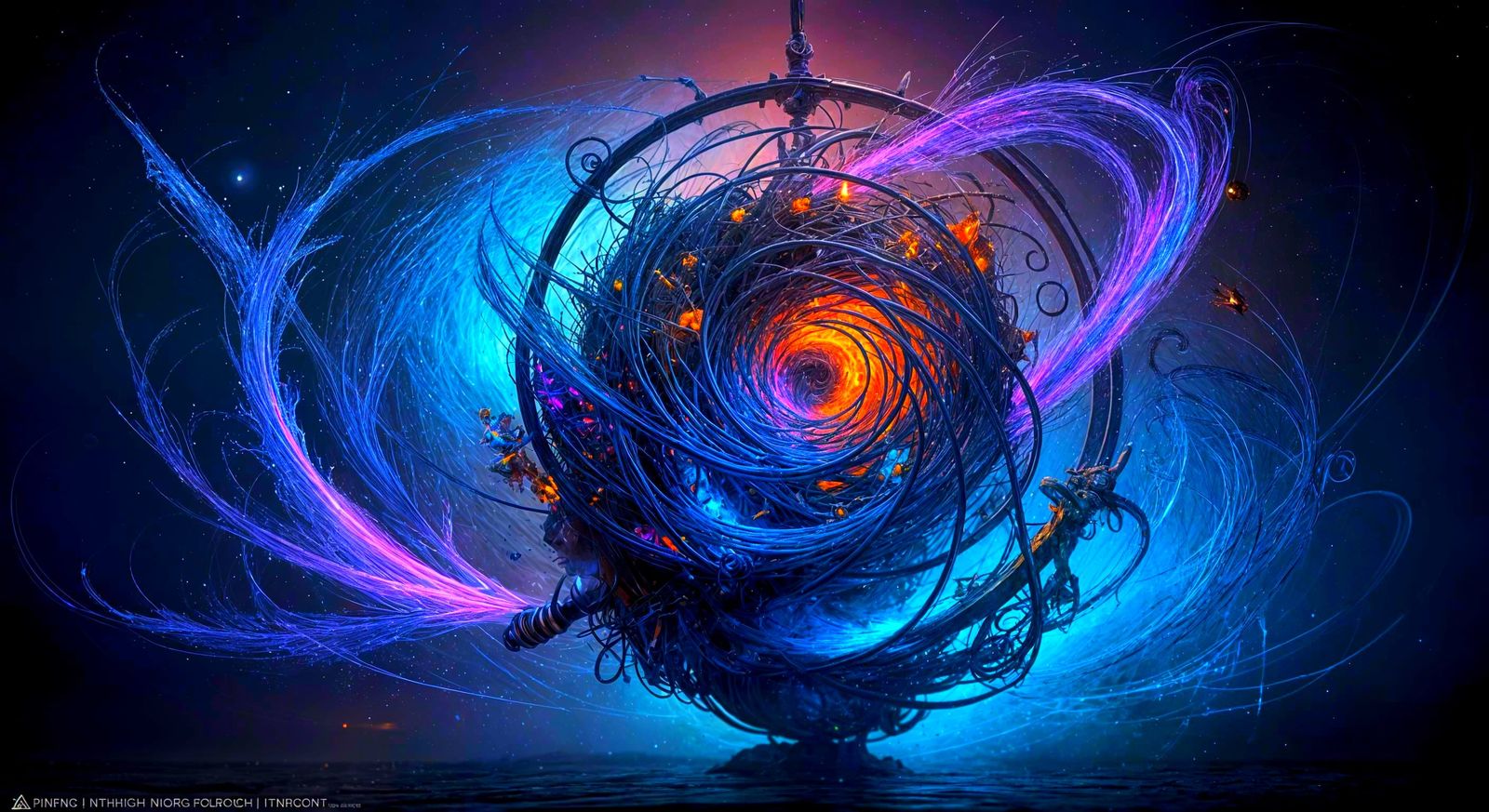 Ethereal Nightshade Goddess in Hyperrealistic Splash Art