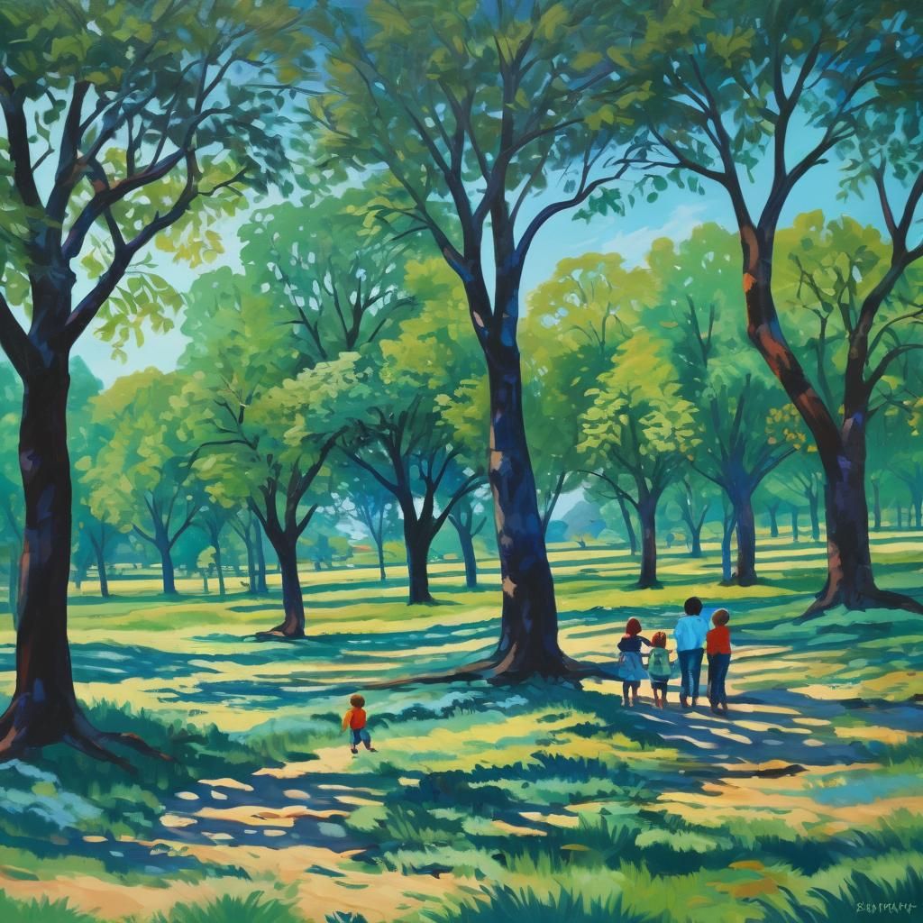 Elegant Summer Scene in the Style of Fauvism
