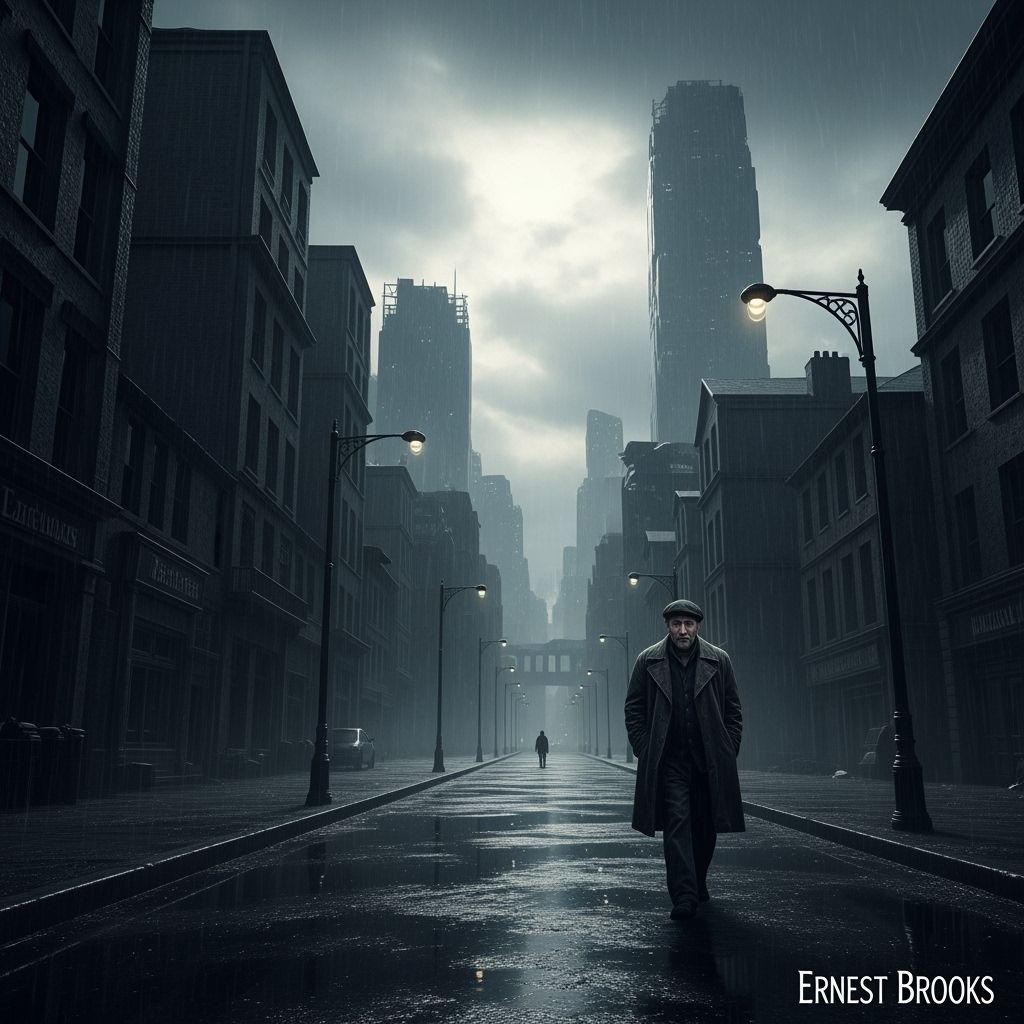 Atmospheric Grimdark Scene in Vintage Photography Style