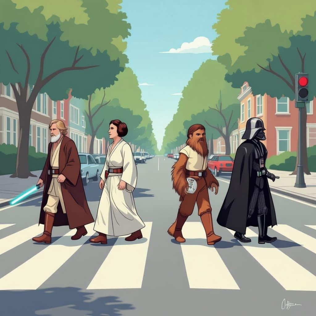 Star Wars Characters Recreate Abbey Road Cover