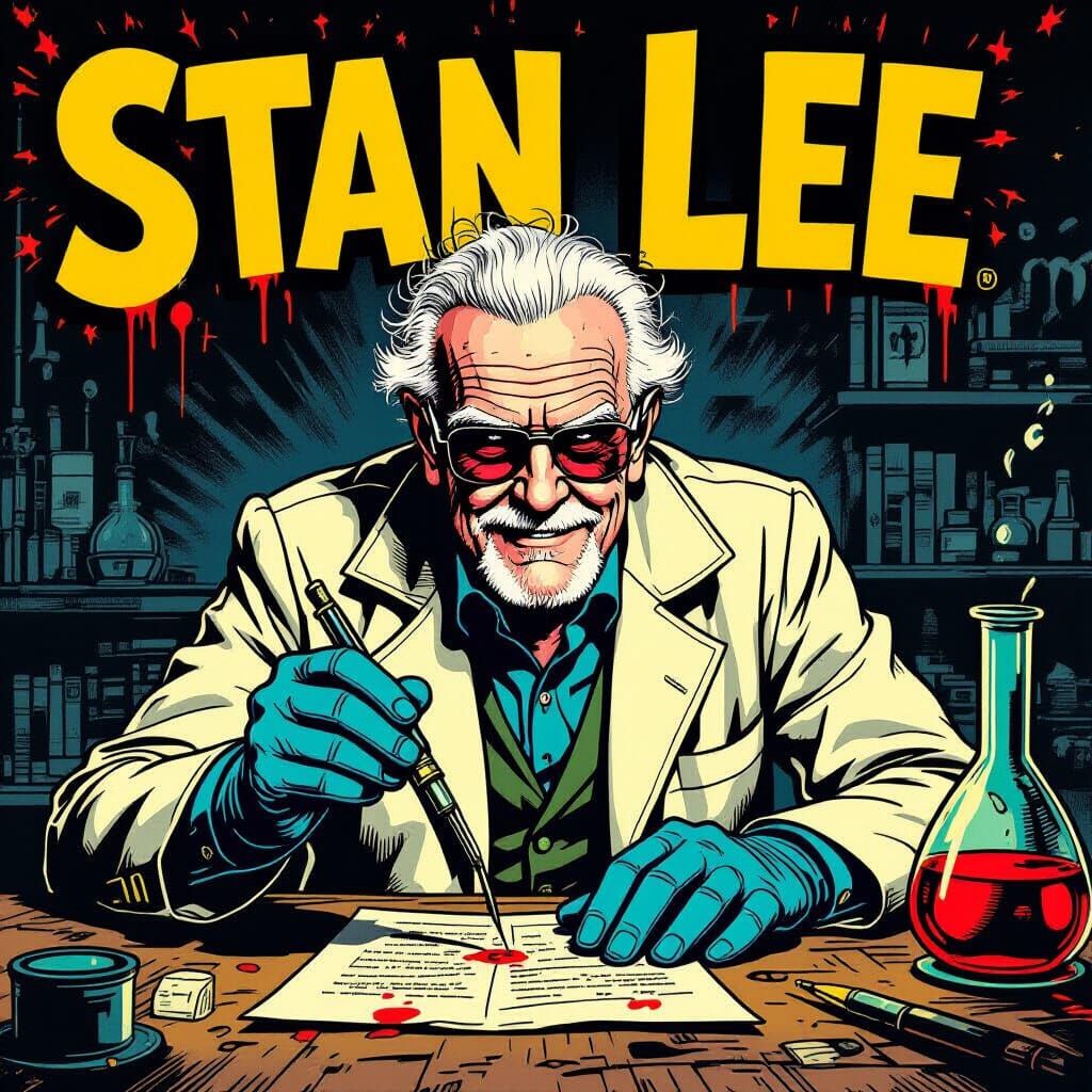 Stan Lee Mad Scientist Underground Comix Poster