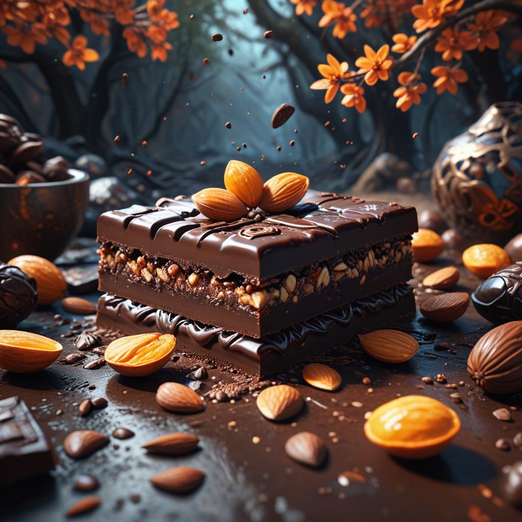 Bittersweet Chocolate and Almonds Fantasy Art