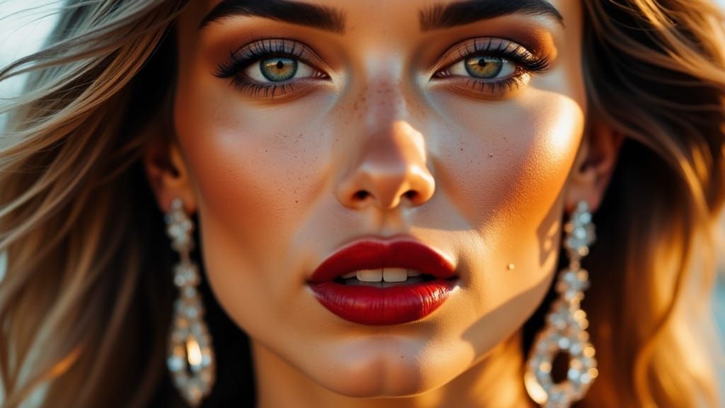 Luxury Beauty Portrait in Vogue Style