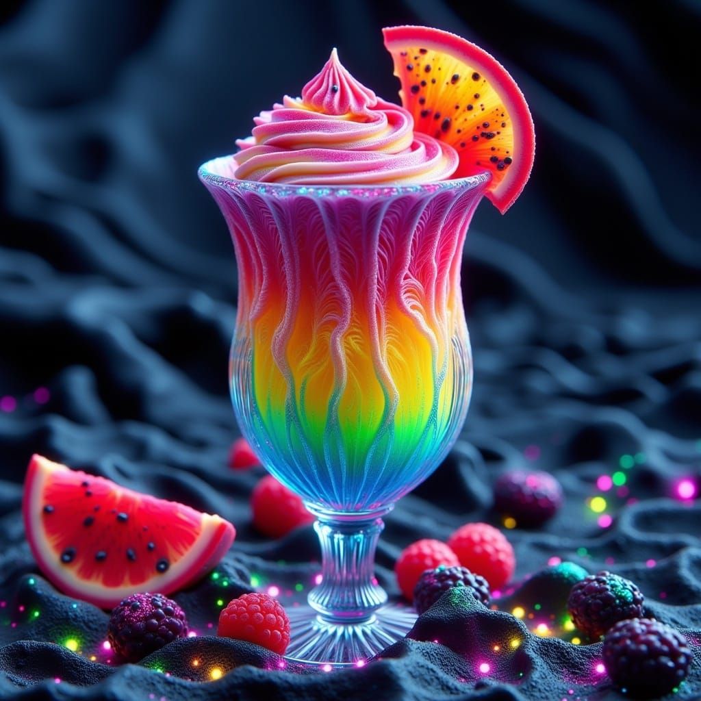 Rainbow Dessert Parfait in Vibrant Colors