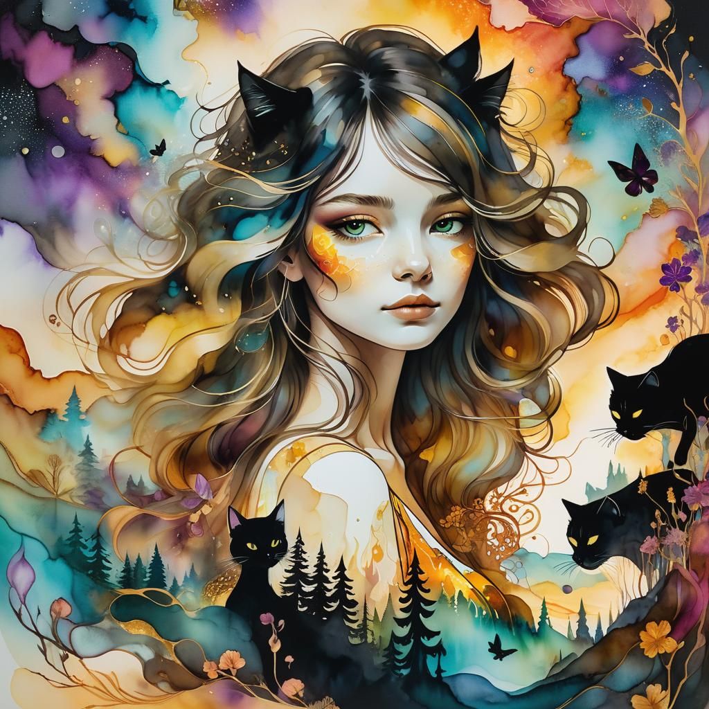 Dreamy Fantasy Portrait in Ethereal Lighting