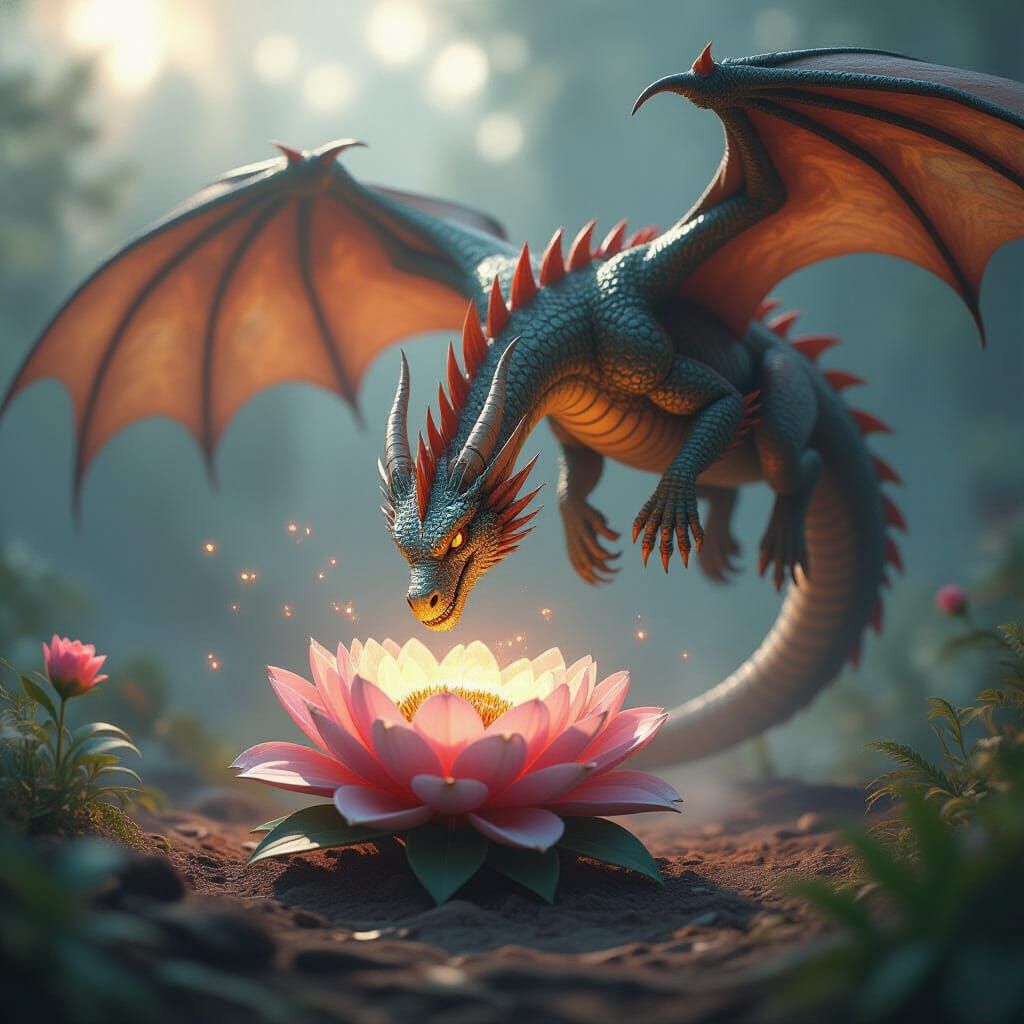 Dragon's Descent: Bloom Transformation