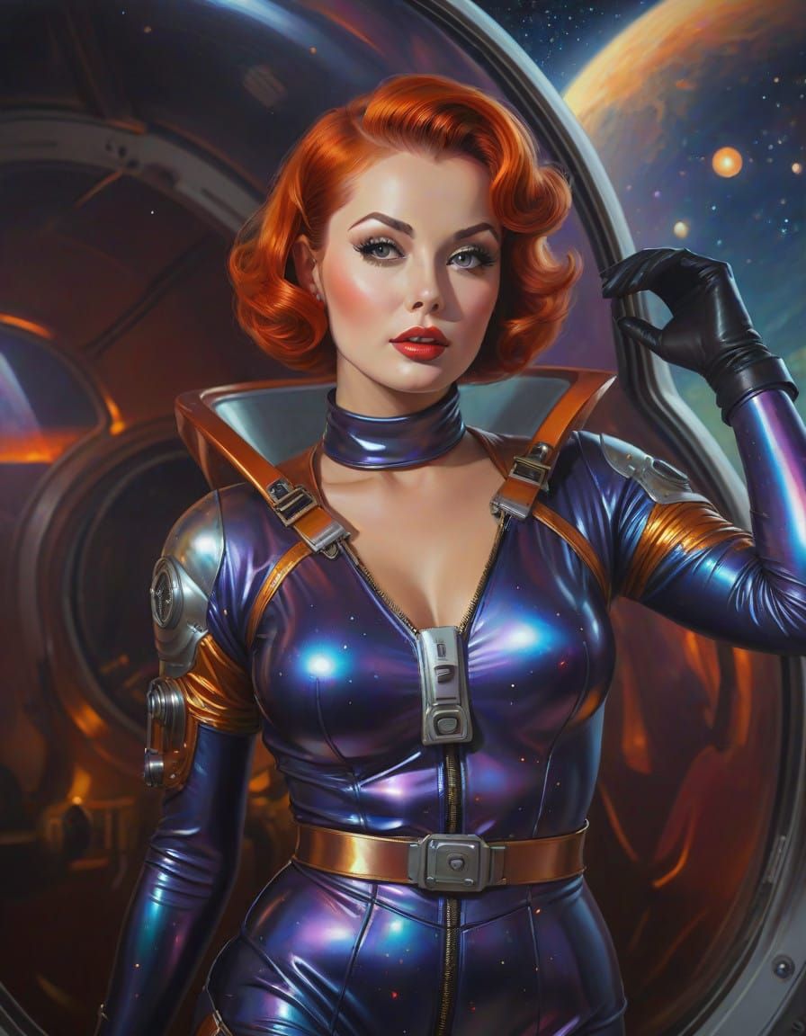 Breathtaking Retro Sci-Fi Space Patrol Officer