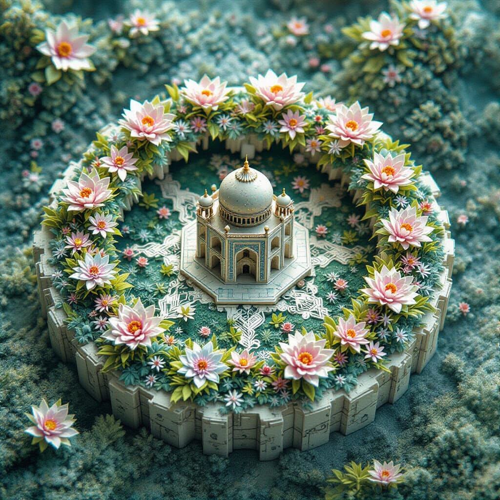 Mughal Nano-Gardens with Micro-Drone Petals