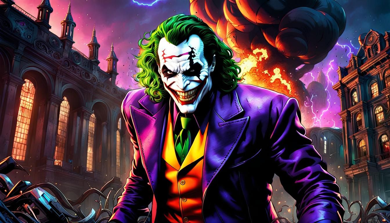 Biomechanical Joker Meets Venom in a Dazzling Explosion