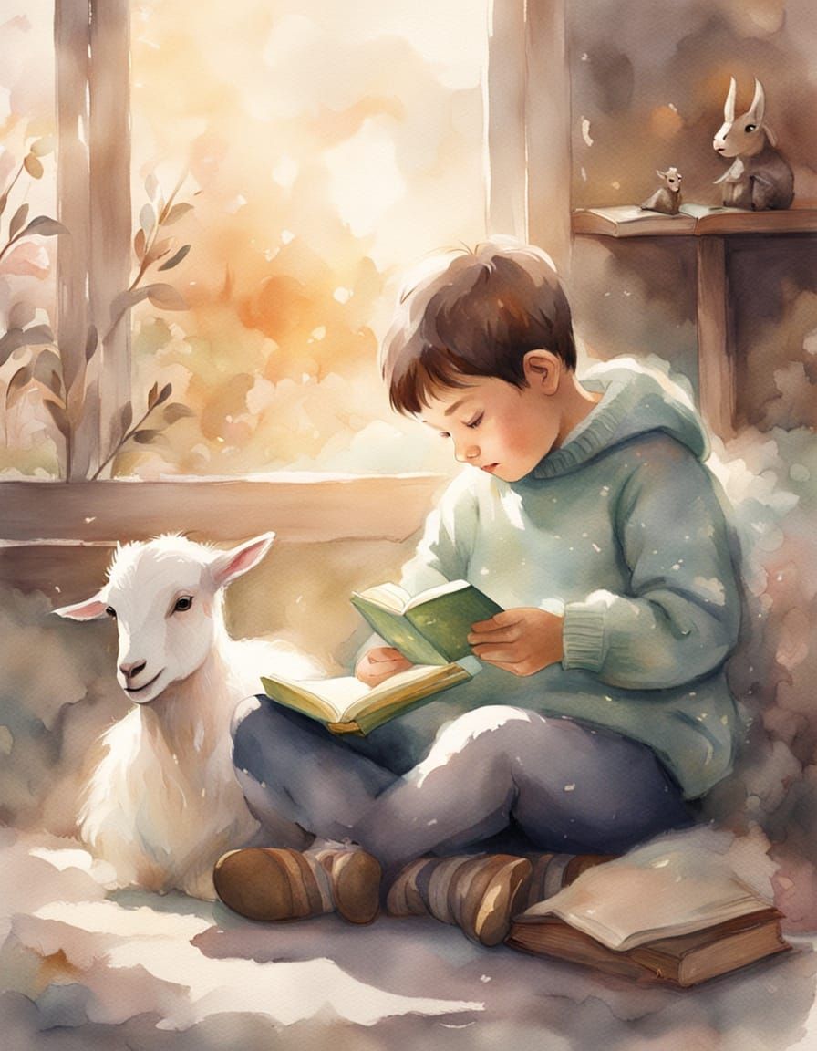 Goat reading time