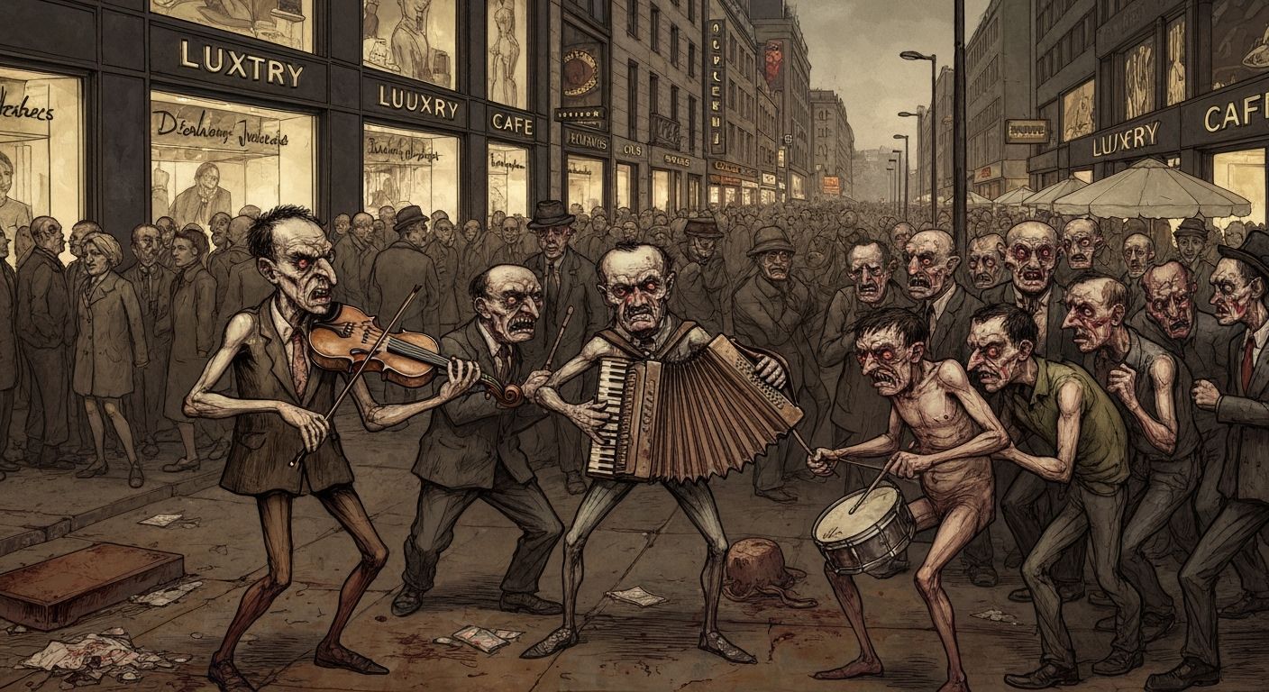 German Expressionist Satire of Urban Chaos