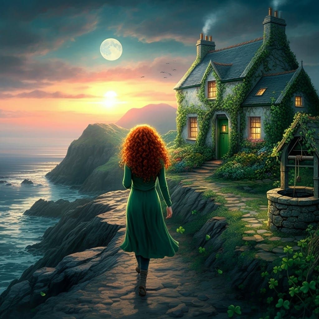 Irish Princess Enjoys a Romantic Morning with Nature