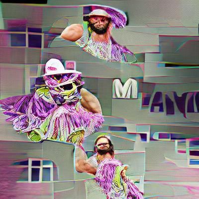 Macho Man Randy Savage in Retro Video Game Art