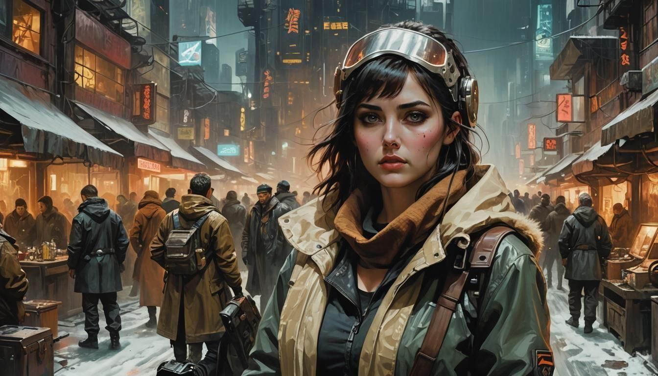 Cyberpunk Dreams in a Dystopian Metropolis