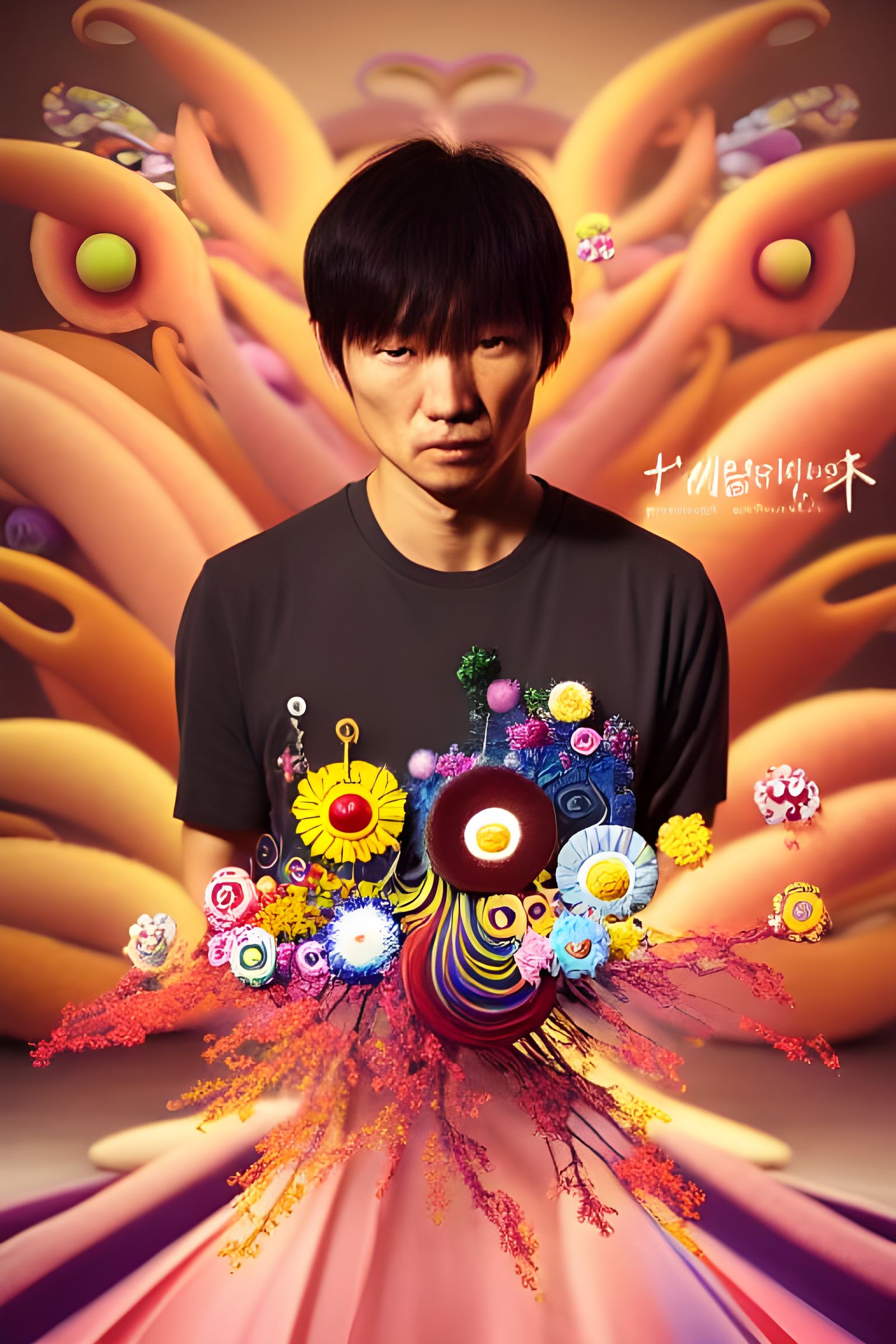 Ethereal Dreamlike Flowers in Steampunk City