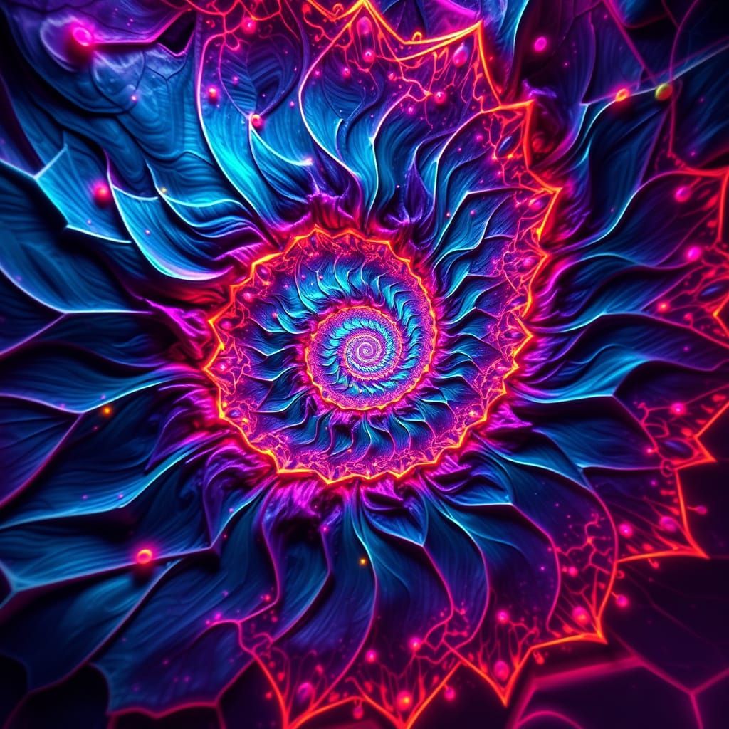 Spiraling petal fractals