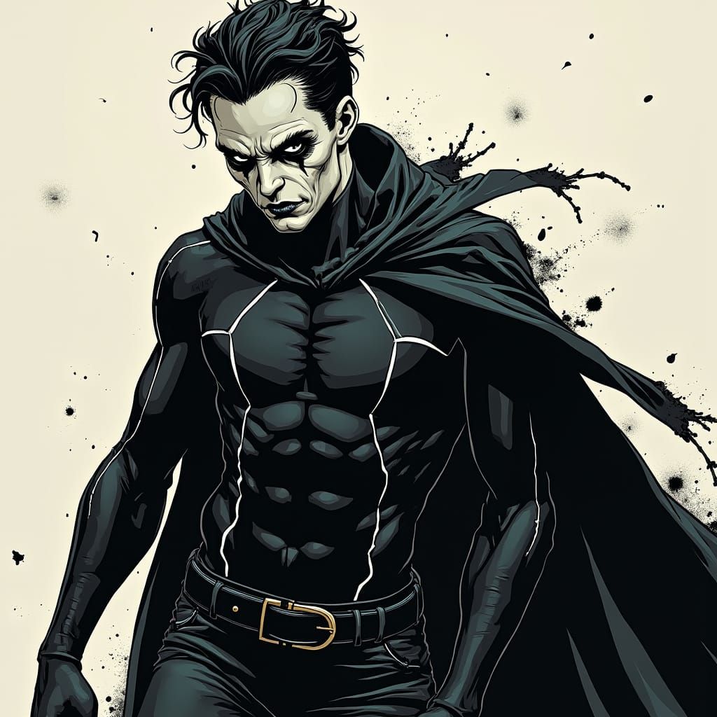 Undead Gothic Warrior in Dark Comic Book Art