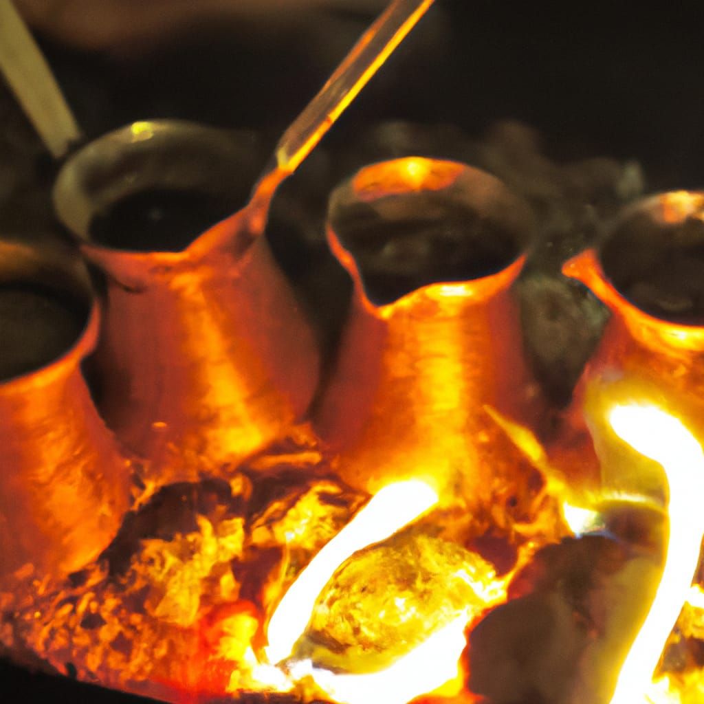 Fiery Brewing Process in Industrial Style