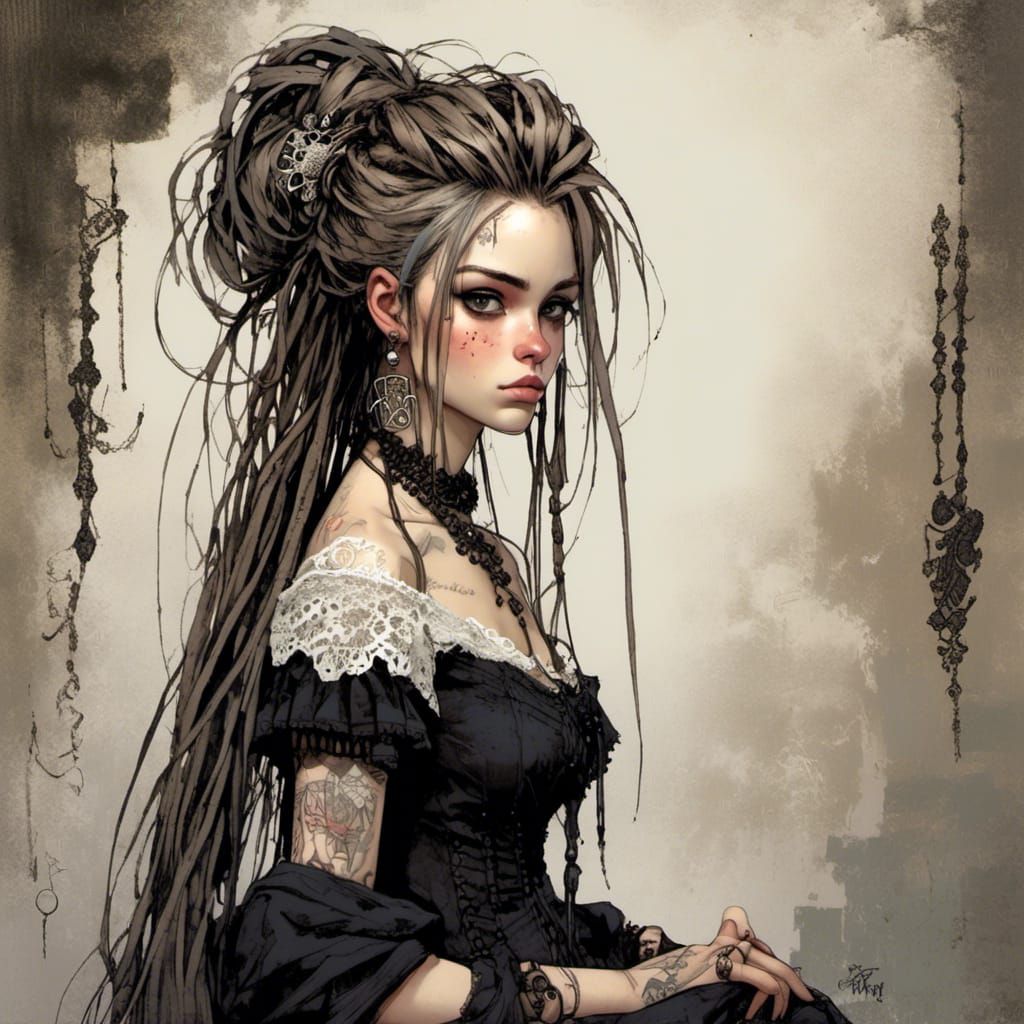 Southern Gothic Boho Beauty Amidst Crumbling Columns