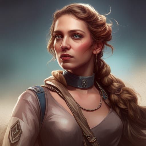 Cyberpunk Wastelander in Radiant Triadic Colors