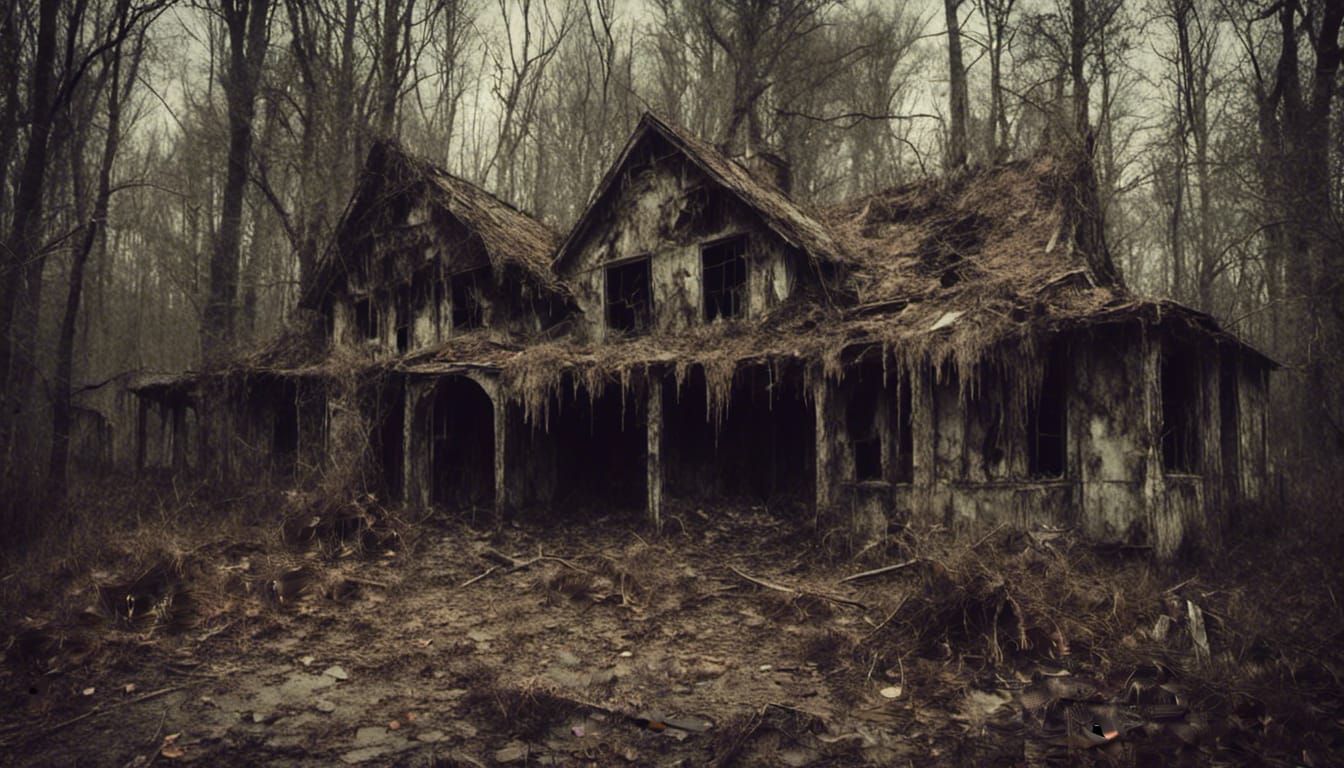 Surreal Horror Amusement Park in Dark Fantasy Style