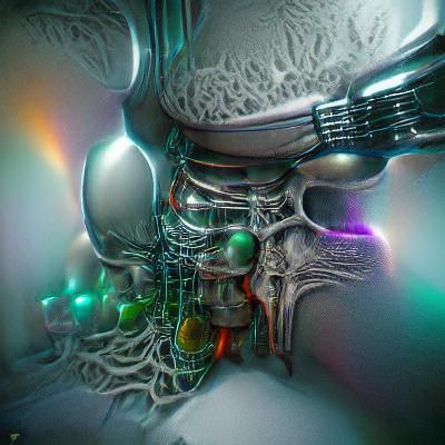Cyberpunk Brain Landscape in Hyperrealistic 3D