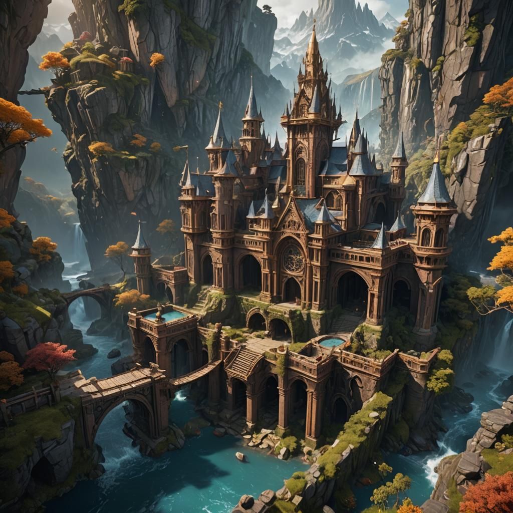 Ethereal Worlds: A Fantastical Splash Screen in Deep Color