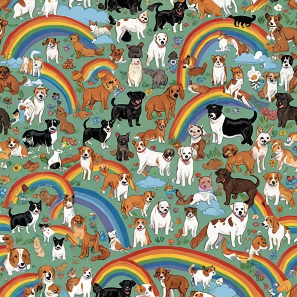 Paws Reaching Eternity Beyond Rainbow Bridge