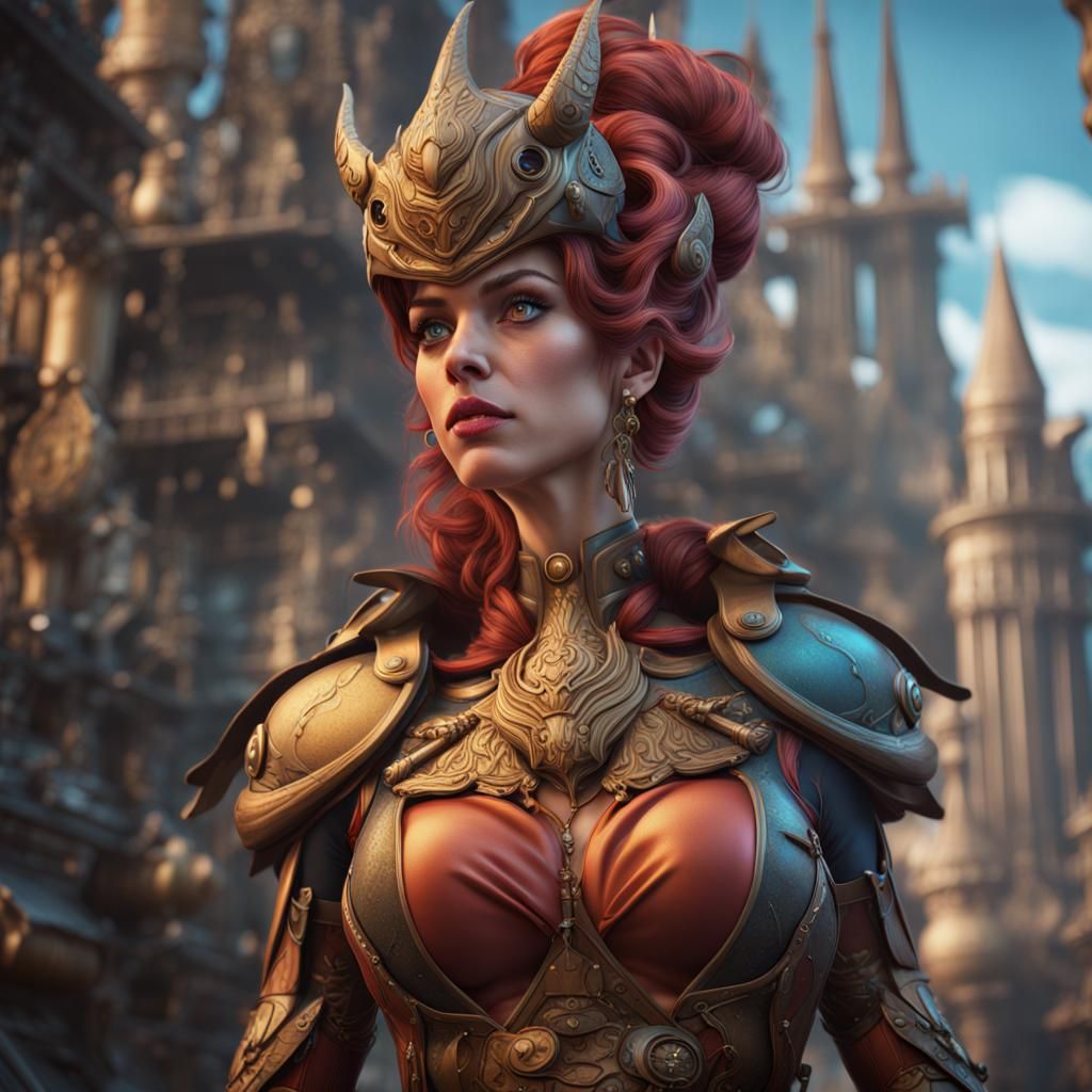 Goddess of a Distant Era in Vibrant Fantasy Art