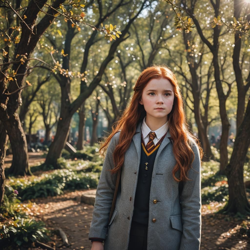 Ginny Weasley in Elegant Professional Portrait