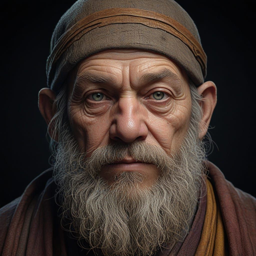 Mystical Dwarf Warrior in Triadic Colors