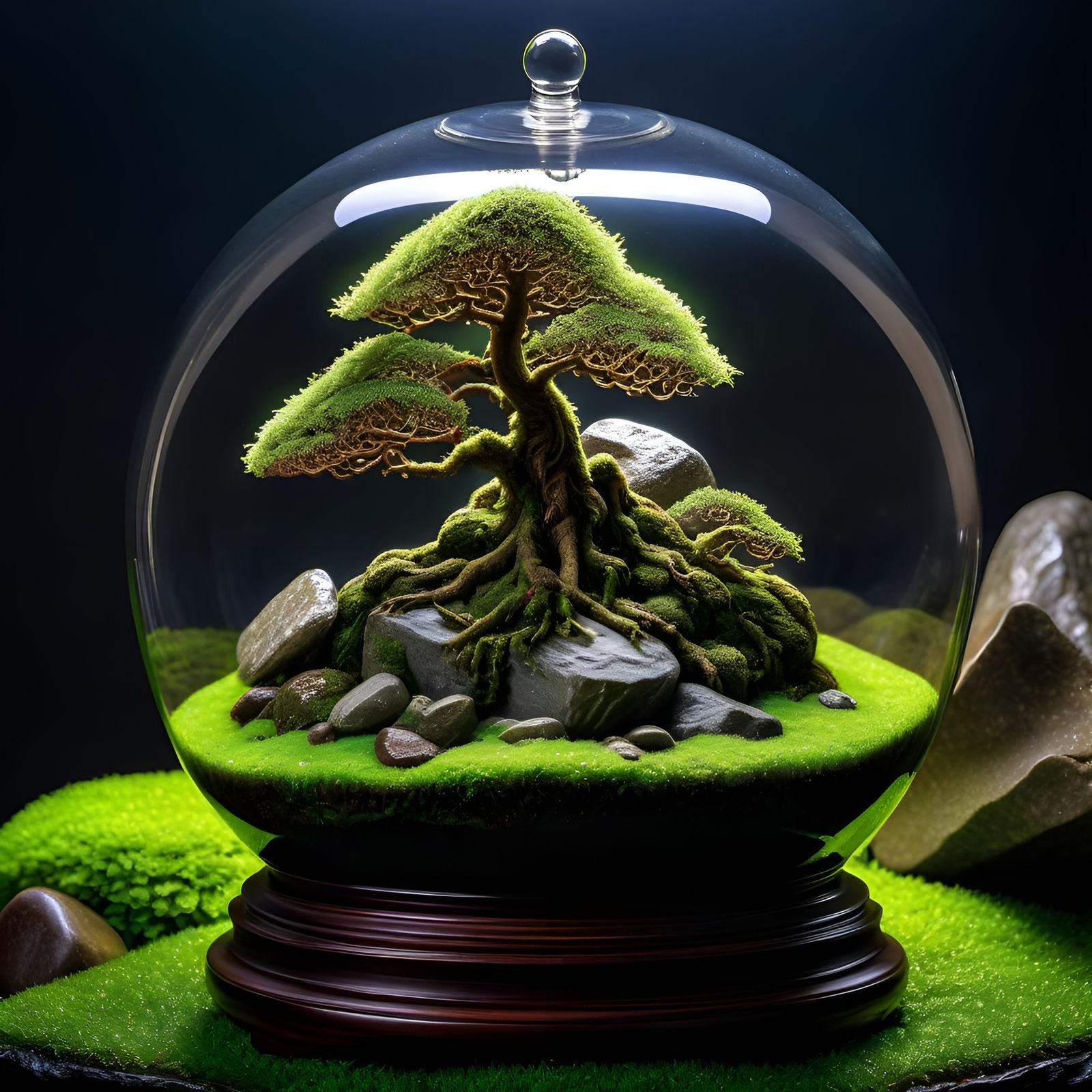 Stunning Bonsai Terrarium in HDR