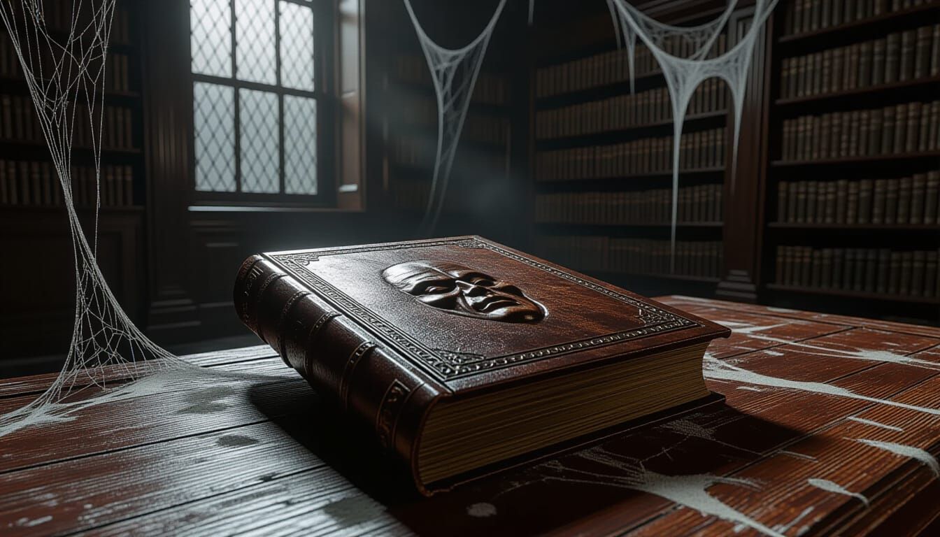 Grimdark Victorian Library With Face Book