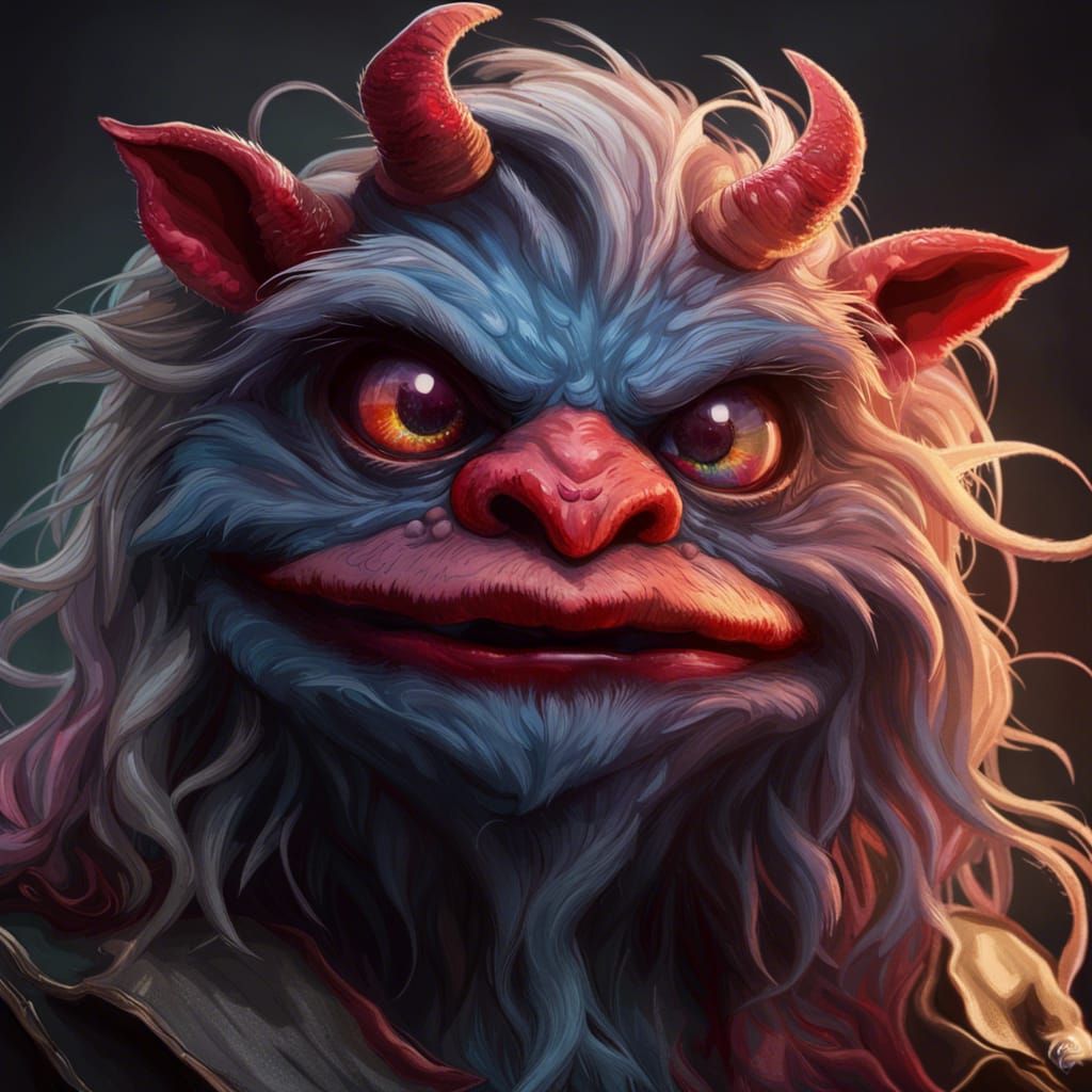 Surreal Muppet God in Triadic Colors