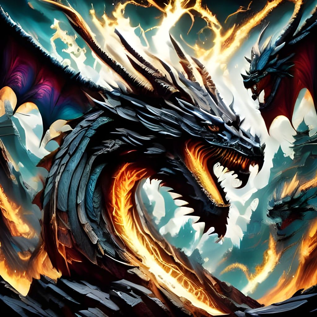 Majestic Realistic Dragon Emerges from Eternity