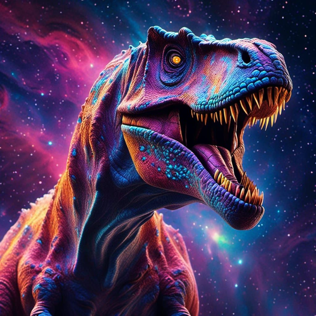 Cosmic Fantasy T-Rex Portrait