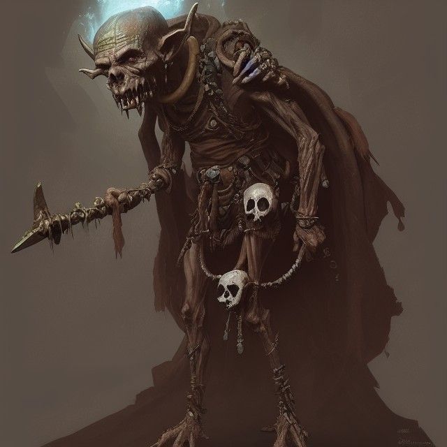 Goblin Shaman in Sinister Greg Rutkowski Style