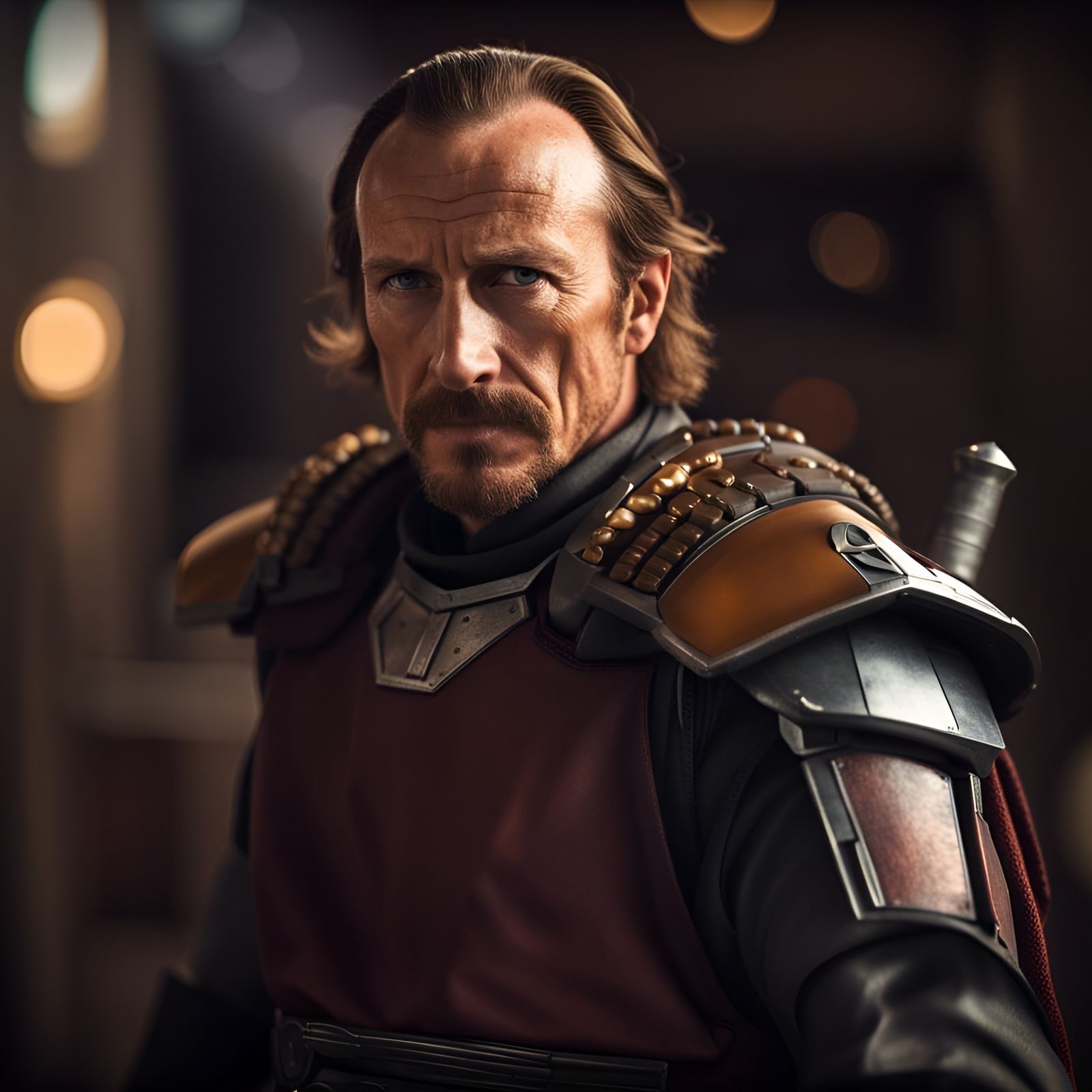 Ser Bronn in Star Wars Bounty Hunter Attire