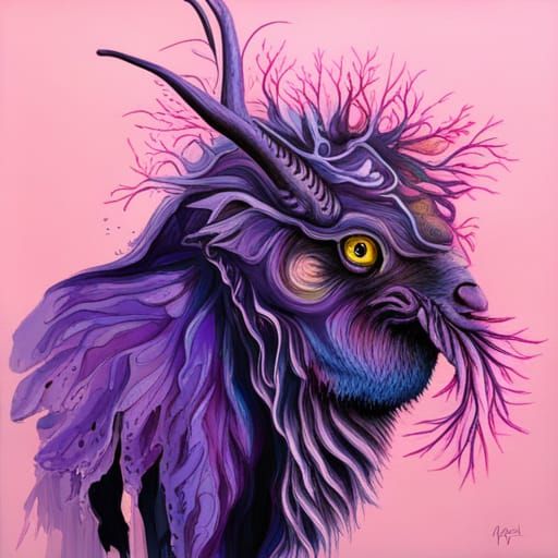 Bizarre, High-Contrast Speculative Creatures in Deep Purple