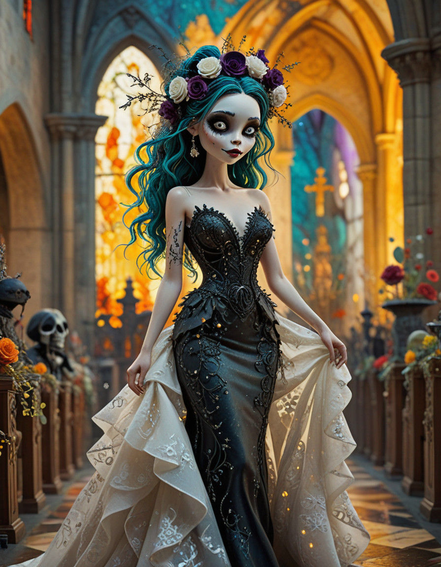 Annie wearing her Dead Bridal Best