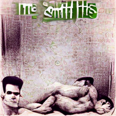 The Smiths' Debut Album Cover in Psychedelic Pop Art Style