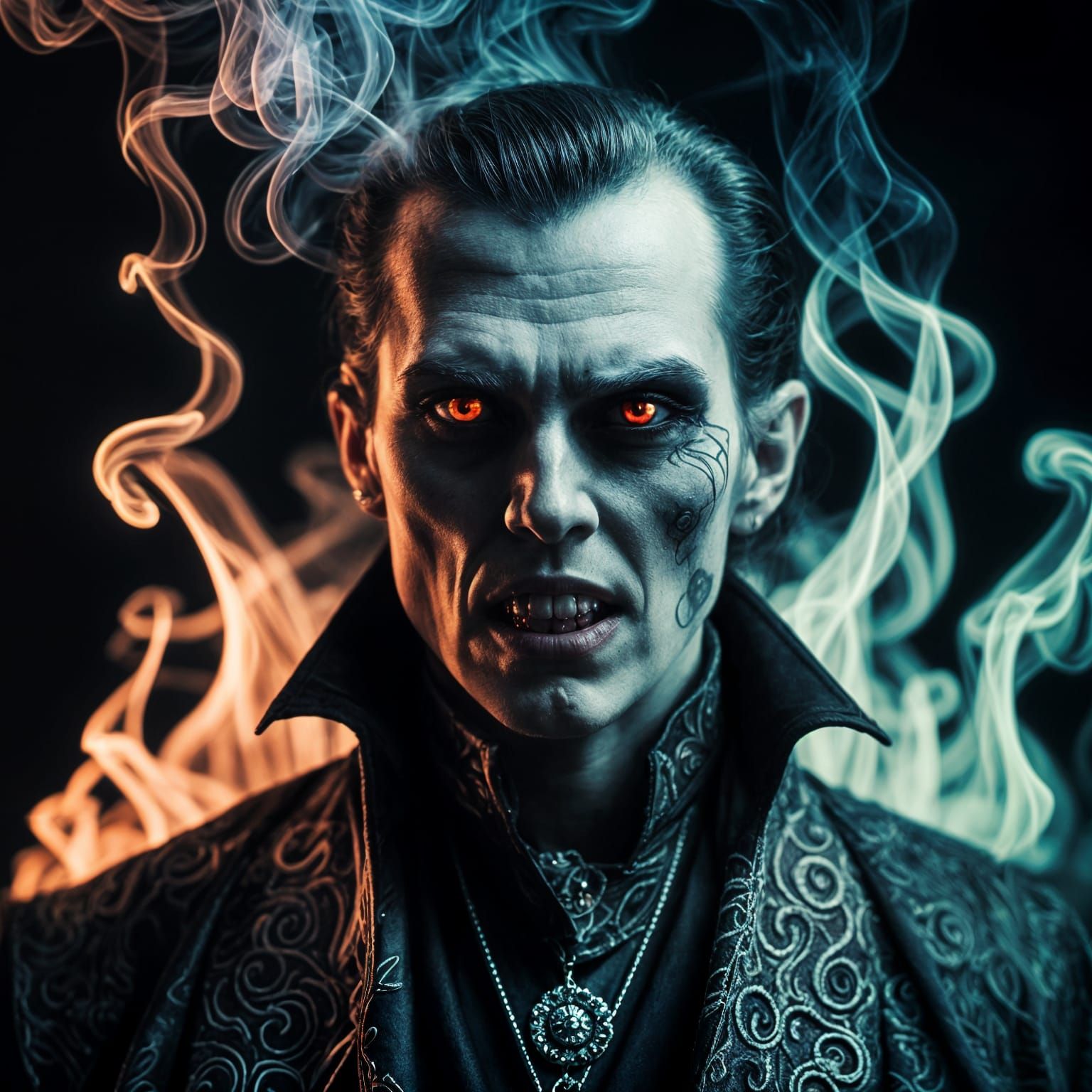 Ethereal Neon Smoke Vampire