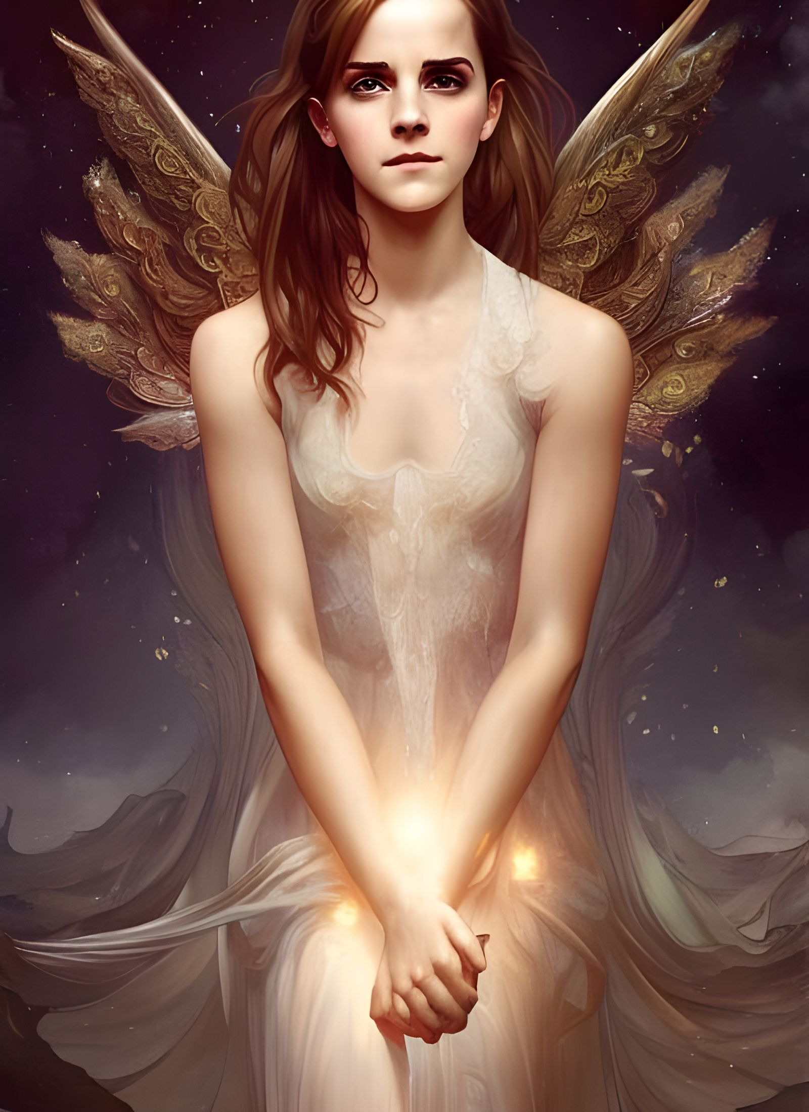 Elegant Fantasy Angel in Intricate Digital Art