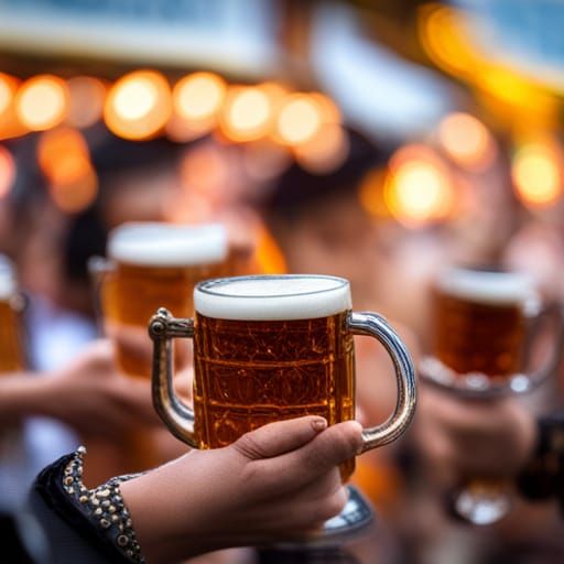 Vibrant Oktoberfest Celebration in High-Contrast Beauty