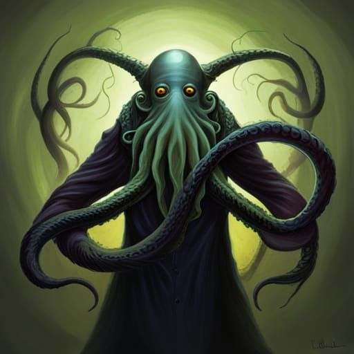 High Gothic Horror Cthulhu God: Greg Rutkowski Style