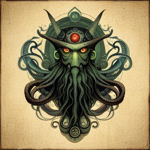 Eldritch Lovecraftian Gentleman in Gothic Horror