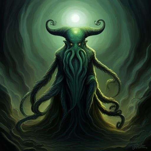 High Gothic Horror Cthulhu God in Eldritch Style