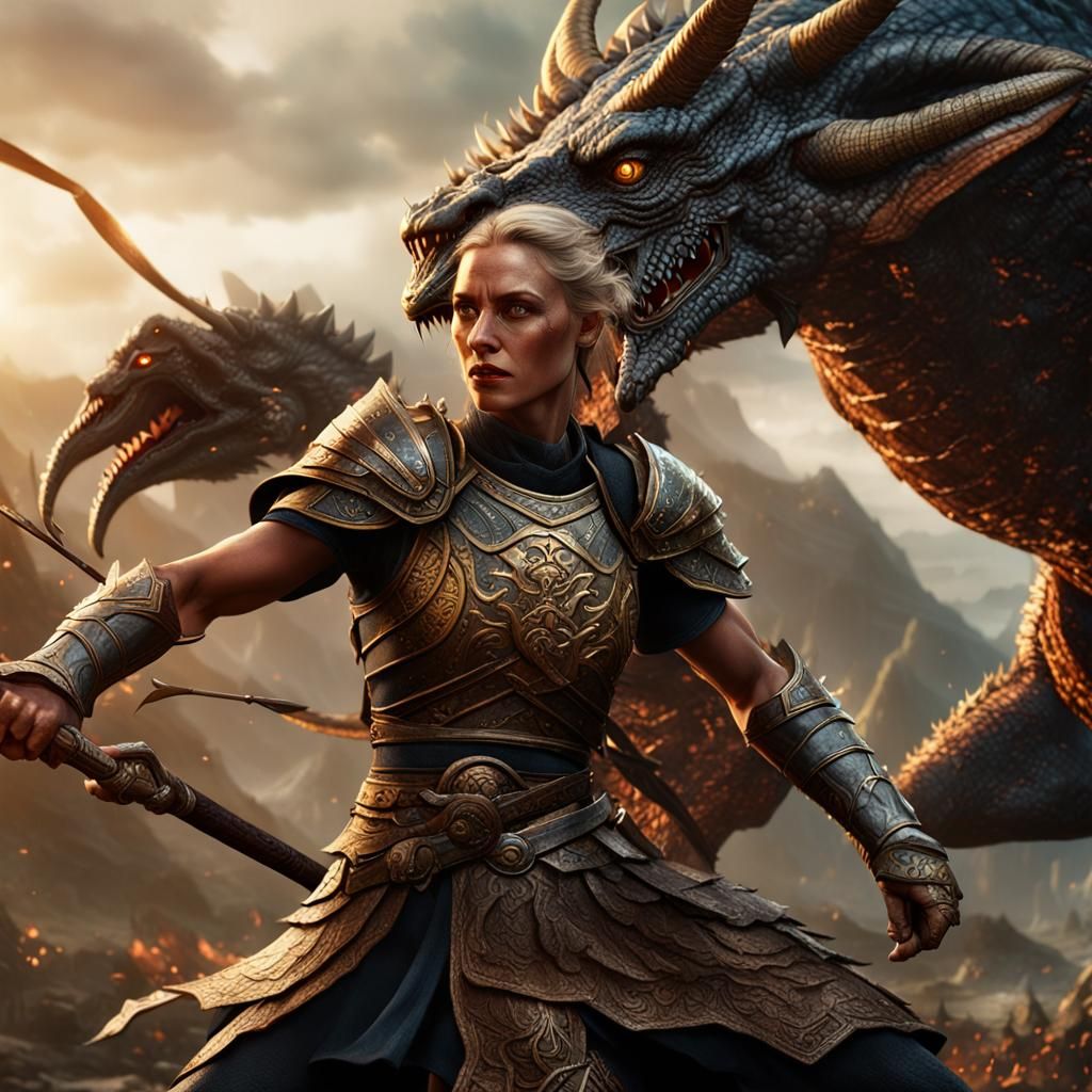 Elder Scrolls Style Warrior Maiden Epic Portrait Art